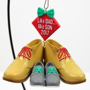 Hallmark Keepsake 2017 Like Dad Like Son Casual Shoes Loafers Ornament w/Box